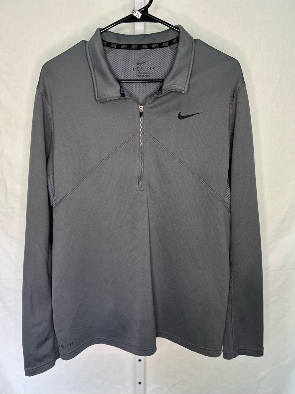 Nike Golf Dri-Fit Gray Activewear Half Zip Pullover L